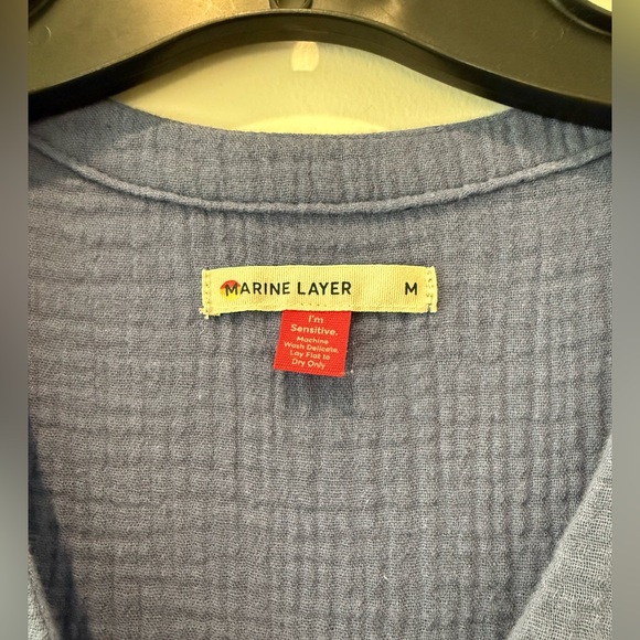 Marine Layer Willow Double Cloth Midi Dress in Periwinkle, M - Picture 10 of 13